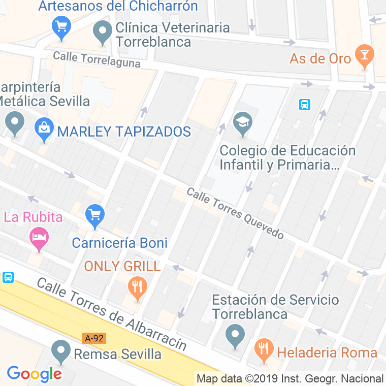 Código Postal calle Torrellana en Sevilla