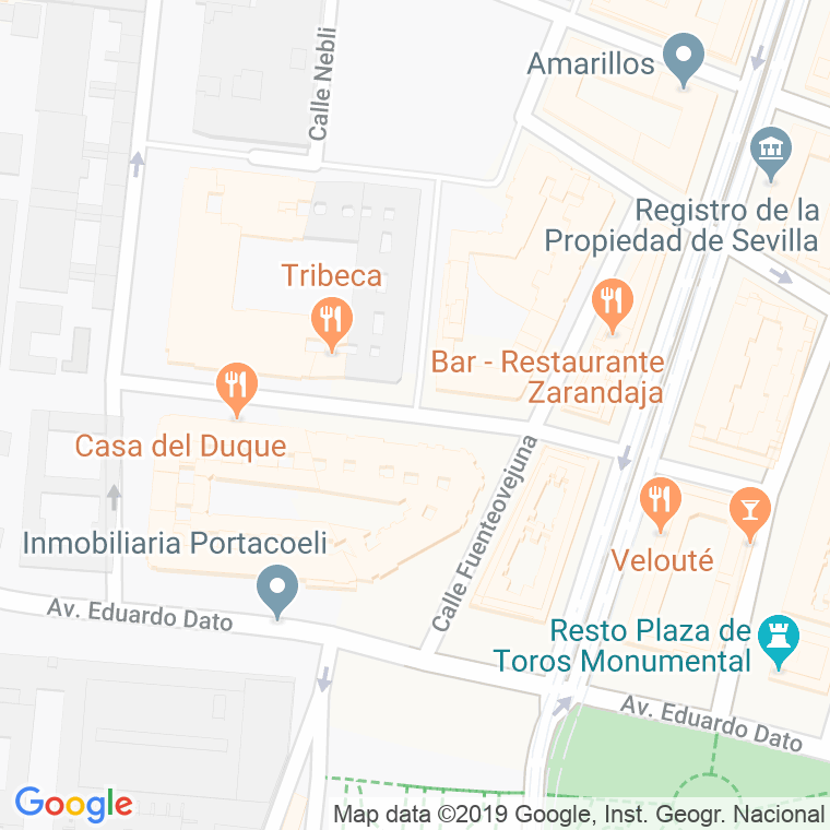 Código Postal calle Chaves Nogales en Sevilla