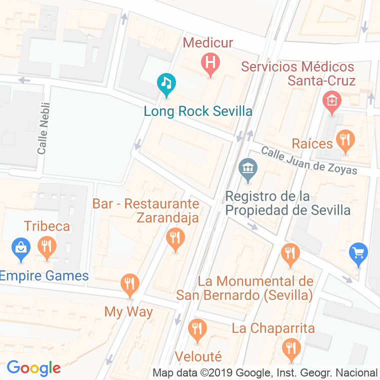 Código Postal calle Juan Sierra en Sevilla