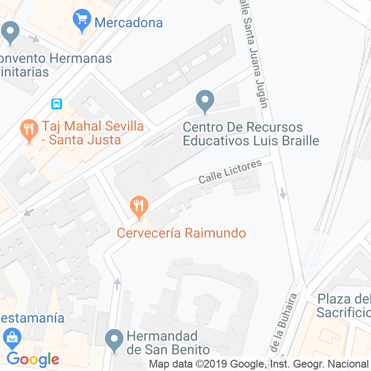 Código Postal calle Lictores en Sevilla