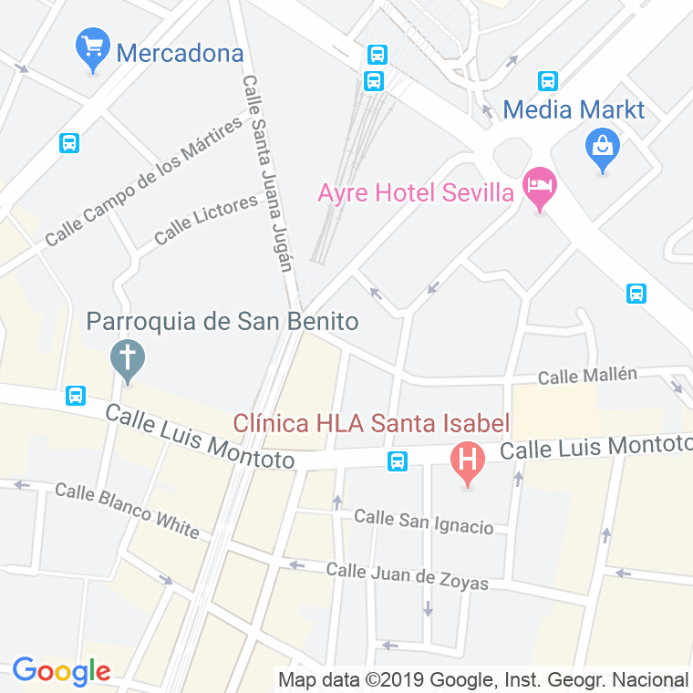 Código Postal calle San Florencio   (Impares Del 1 Al Final)  (Pares Del 2 Al Final) en Sevilla