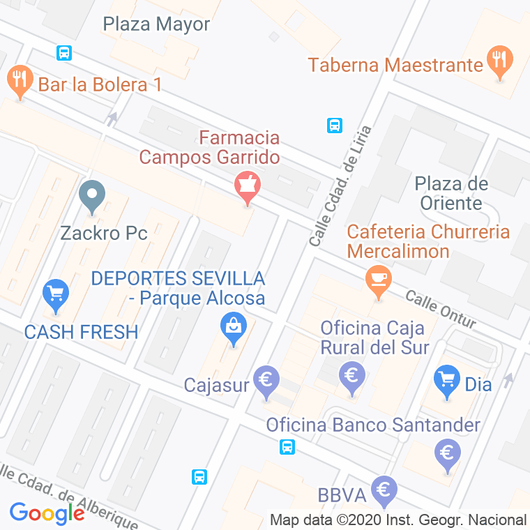 Código Postal calle Carlet en Sevilla