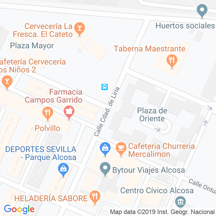 Código Postal calle Liria en Sevilla