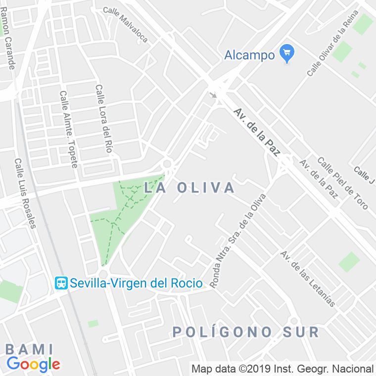 Código Postal calle Oliva en Sevilla