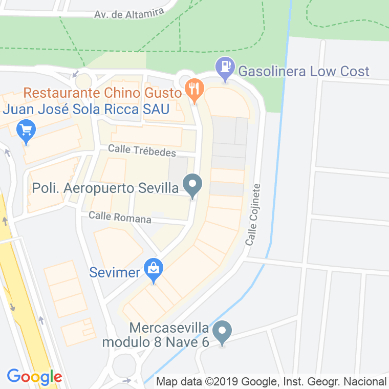 Código Postal calle Artesa en Sevilla