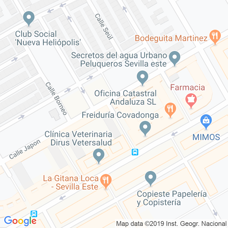 Código Postal calle Calcuta en Sevilla