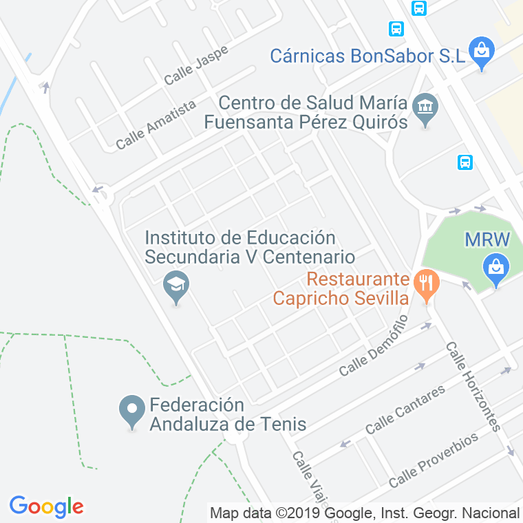 Código Postal calle Ciudad Verde en Sevilla