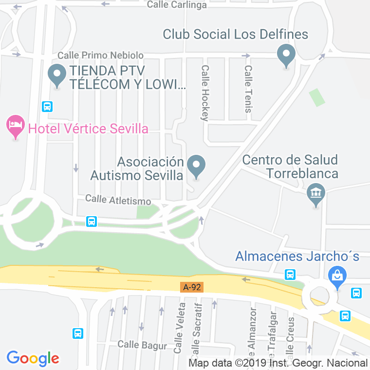 Código Postal calle Esgrima en Sevilla