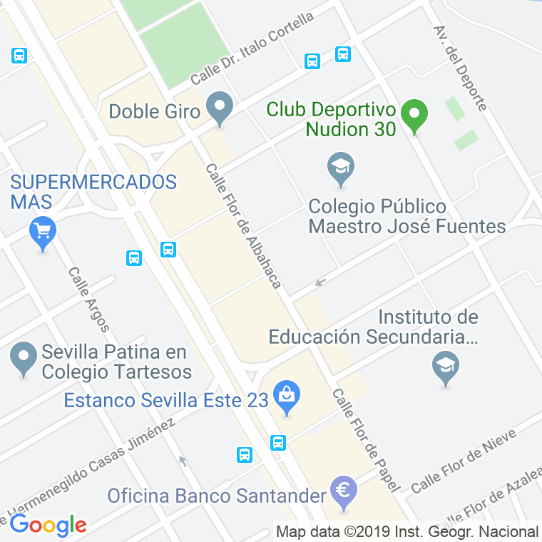 Código Postal calle Flor De Albahaca en Sevilla