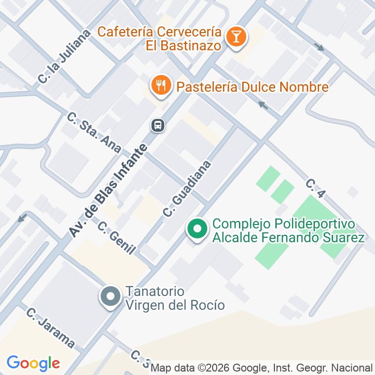 Código postal de Calle Guadiana en Coria del Rio