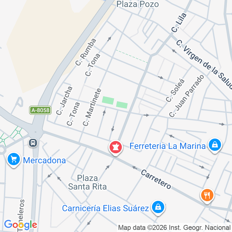 Código postal de Calle Tangos en Coria del Rio