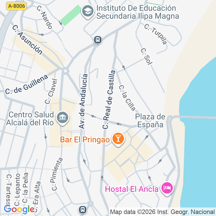Código postal de Calle Real de Castilla en Alcala del Rio