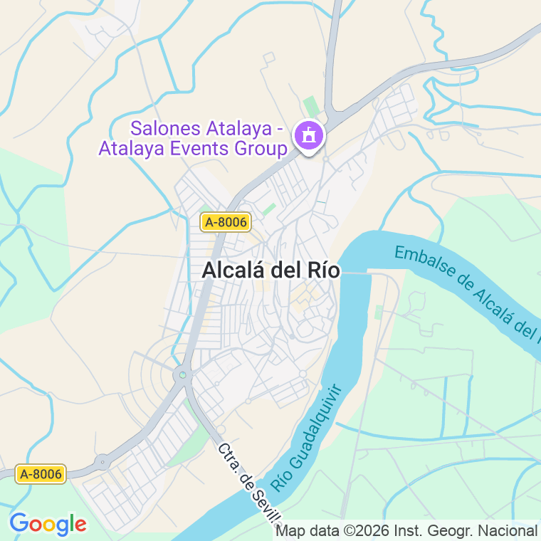Código postal de Paseo Ntro Padre Jesus Nazareno en Alcala del Rio