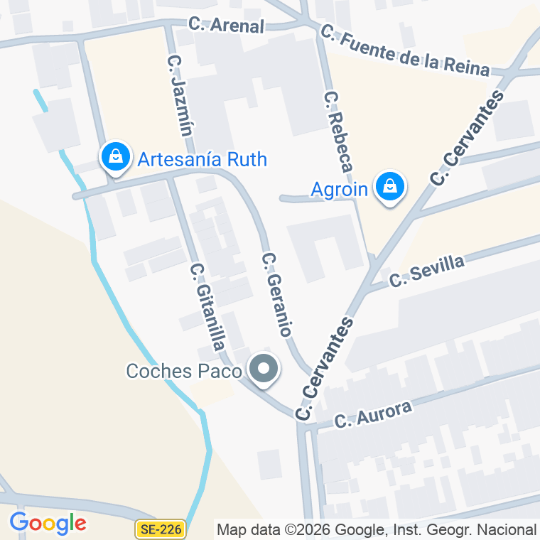Código postal de Calle Geranio en Fuentes de Andalucia