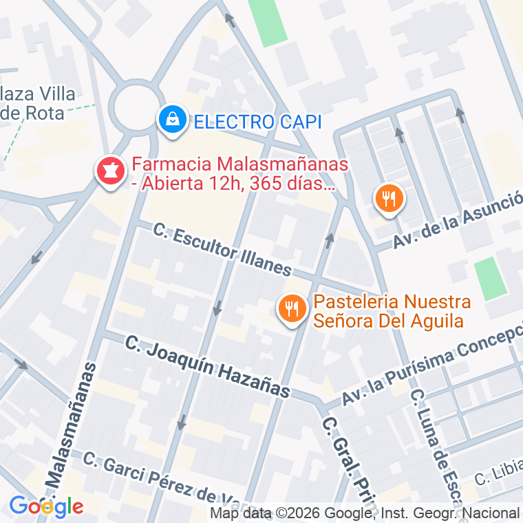 Código postal de Calle Escultor Illanes en Alcala de Guadaira
