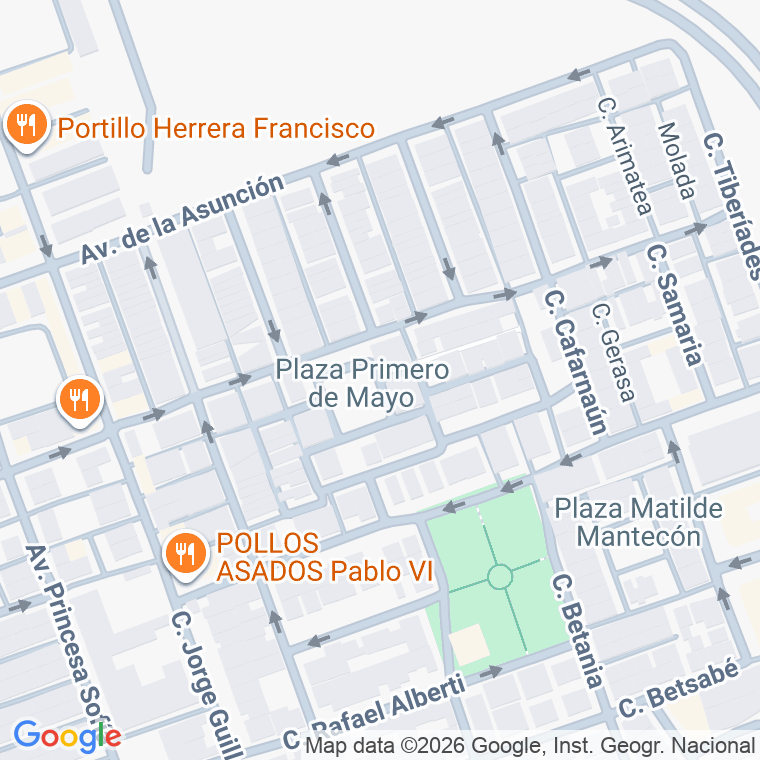 Código postal de Plaza Primero de Mayo en Alcala de Guadaira