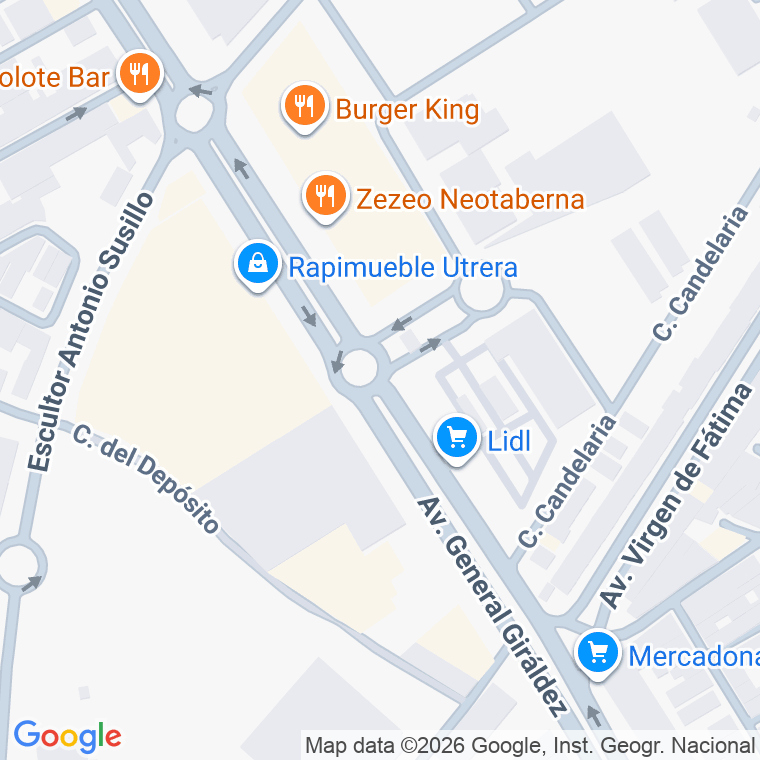Código postal de Calle Farmaceutico F Giraldez en Utrera