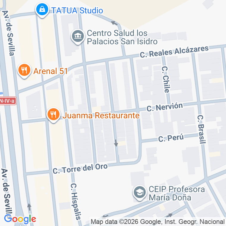 Código postal de Calle Heliopolis en Palacios y Villafranca