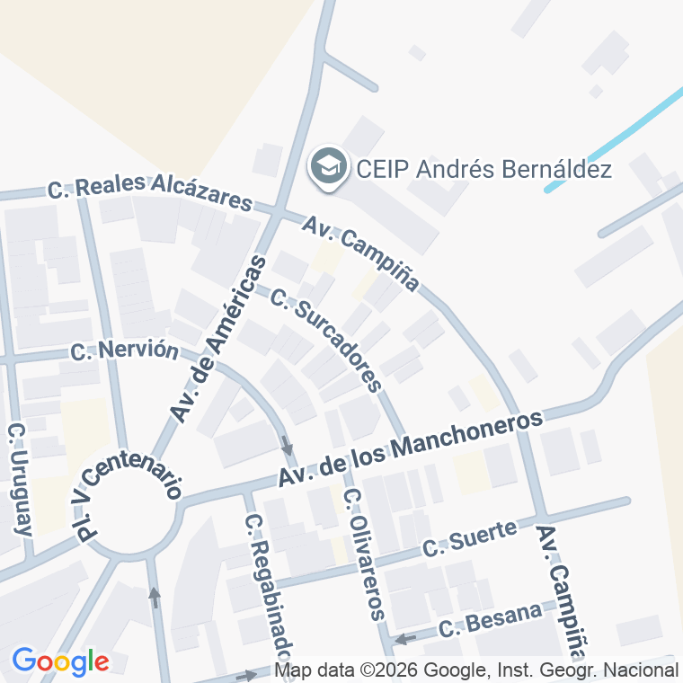 Código postal de Calle Surcadores en Palacios y Villafranca
