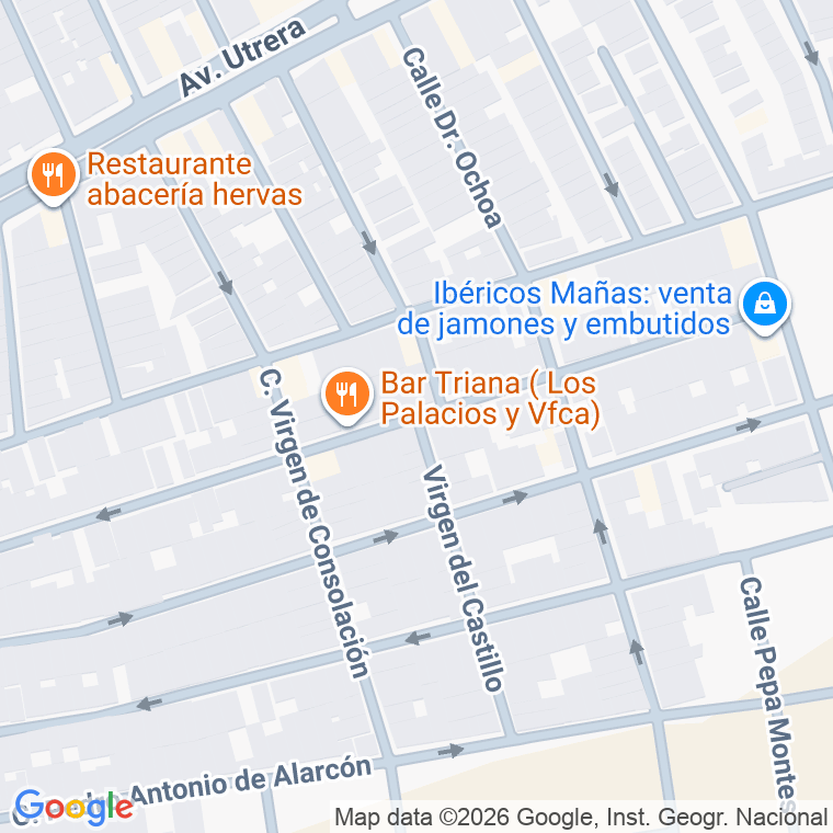 Código postal de Calle Virgen del Castillo en Palacios y Villafranca