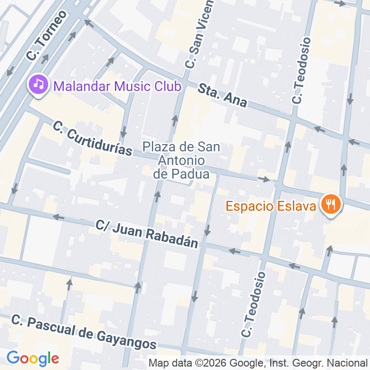 Código postal de Plaza San Antonio de Padua en Alcornocosa (la)