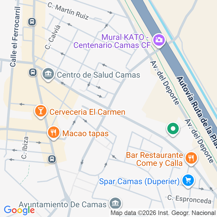 Código postal de Calle Antonio Chacon 'el Pela' en Camas