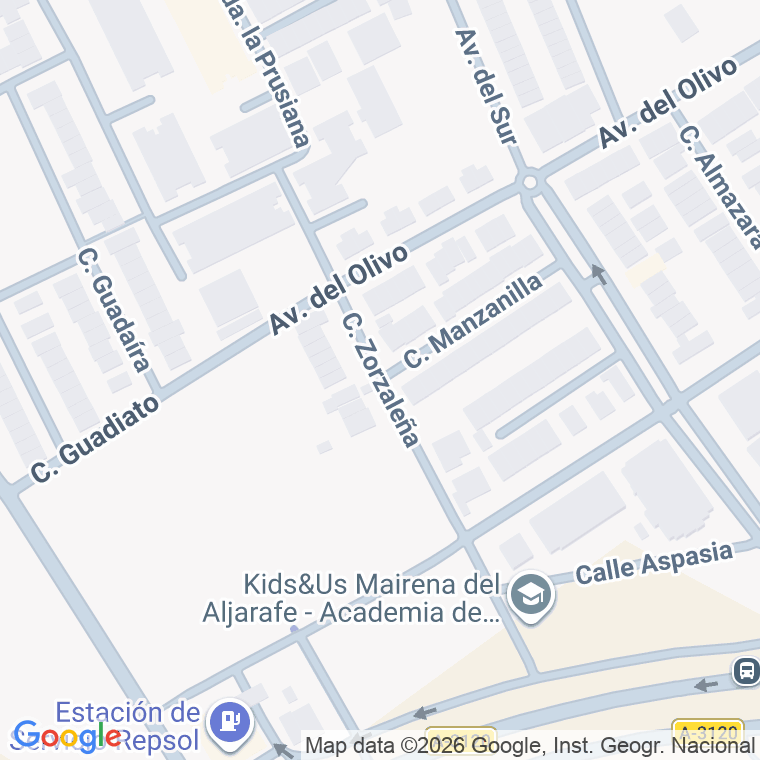 Código postal de Calle Zorzaleña en Mairena del Aljarafe