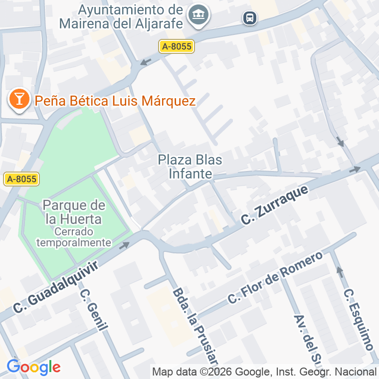 Código postal de Plaza Blas Infante en Mairena del Aljarafe