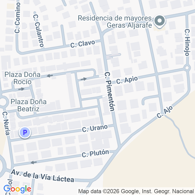 Código postal de Plaza Doña Rosa en Mairena del Aljarafe