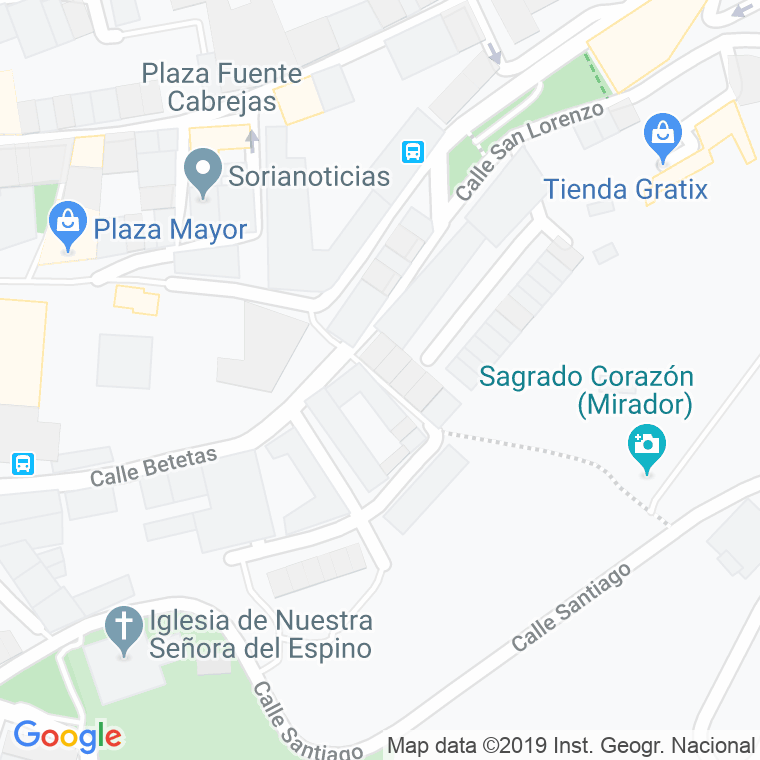Código Postal calle Nuestra Señora Del Poyo en Soria