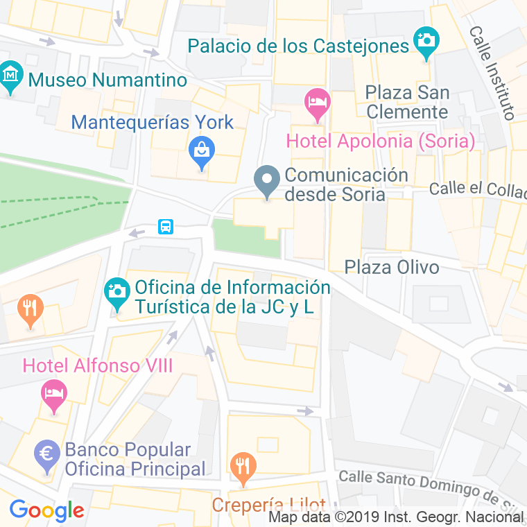 Código Postal calle Ramon Y Cajal, plaza en Soria