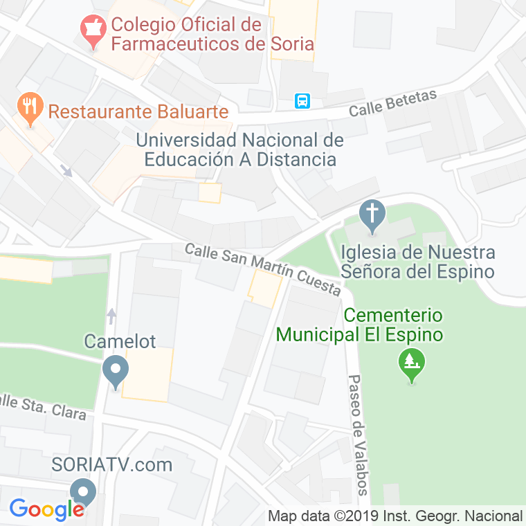 Código Postal calle San Martin De La Cuesta en Soria