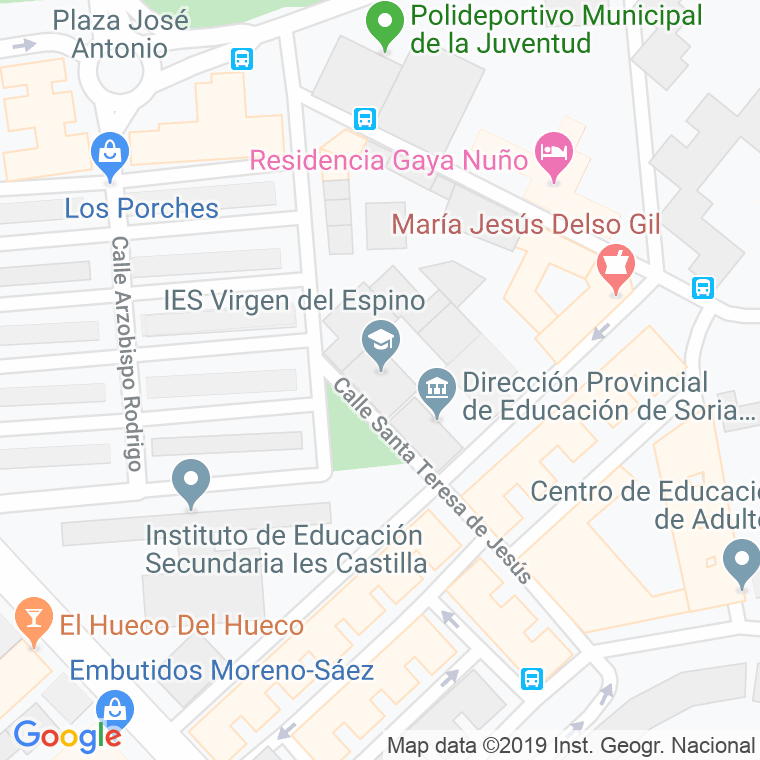 Código Postal calle Virgen Del Espino en Soria