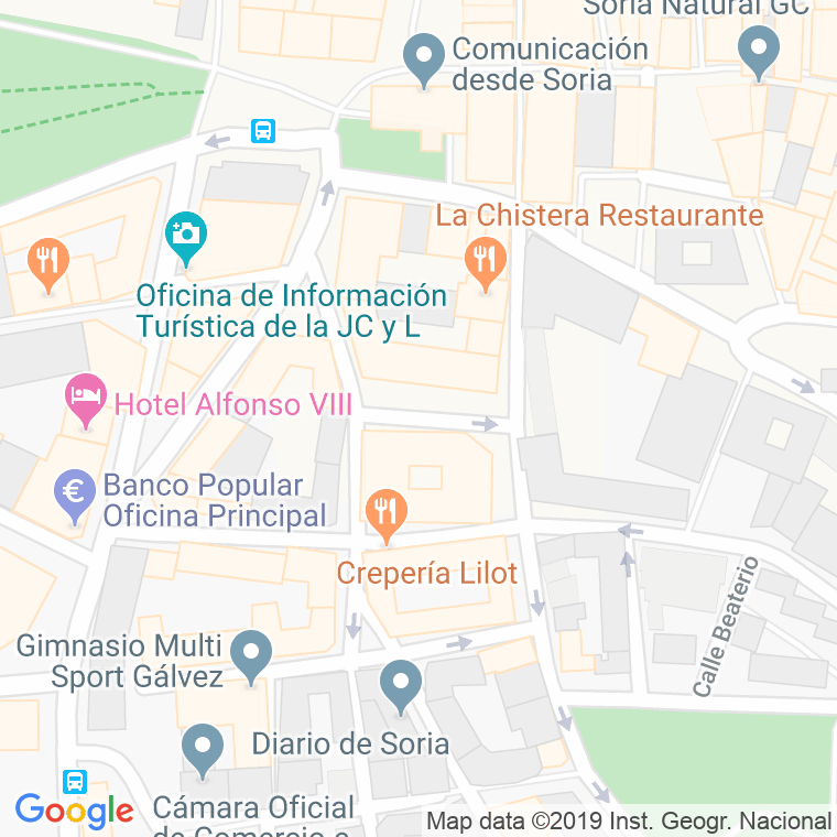 Código Postal calle Comuneros De Castilla en Soria