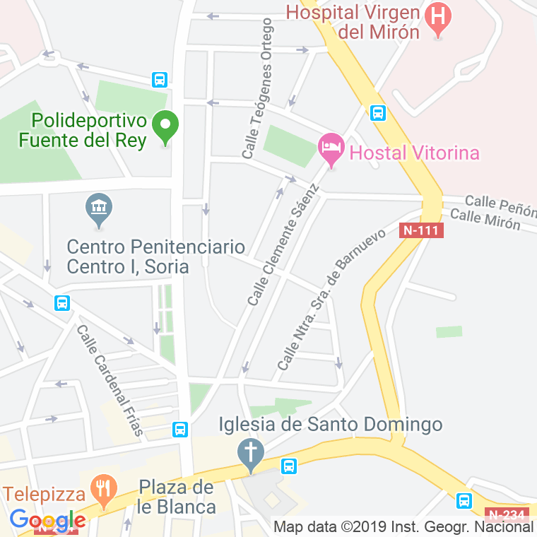 Código Postal calle Clemente Saenz   (Impares Del 1 Al Final)  (Pares Del 8 Al Final) en Soria