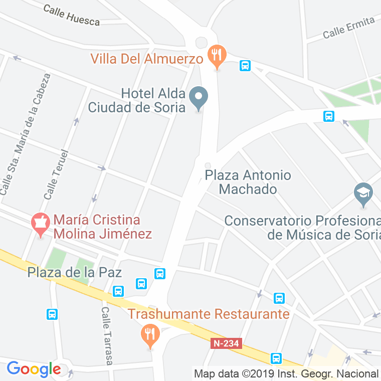 Código Postal calle Constitucion, De, plaza en Soria