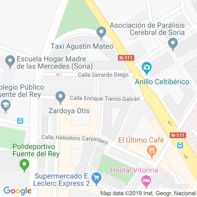 Código Postal calle Enrique Tierno Galvan en Soria