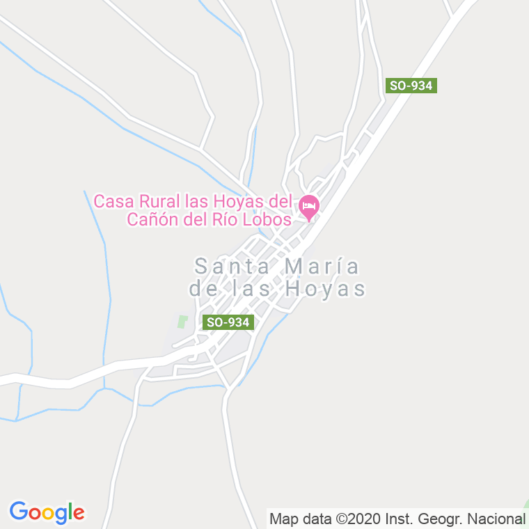 Código Postal de Santa Maria De Las Hoyas en Soria