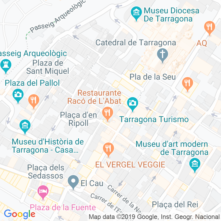 Código Postal calle Dames I Vells, plaça en Tarragona
