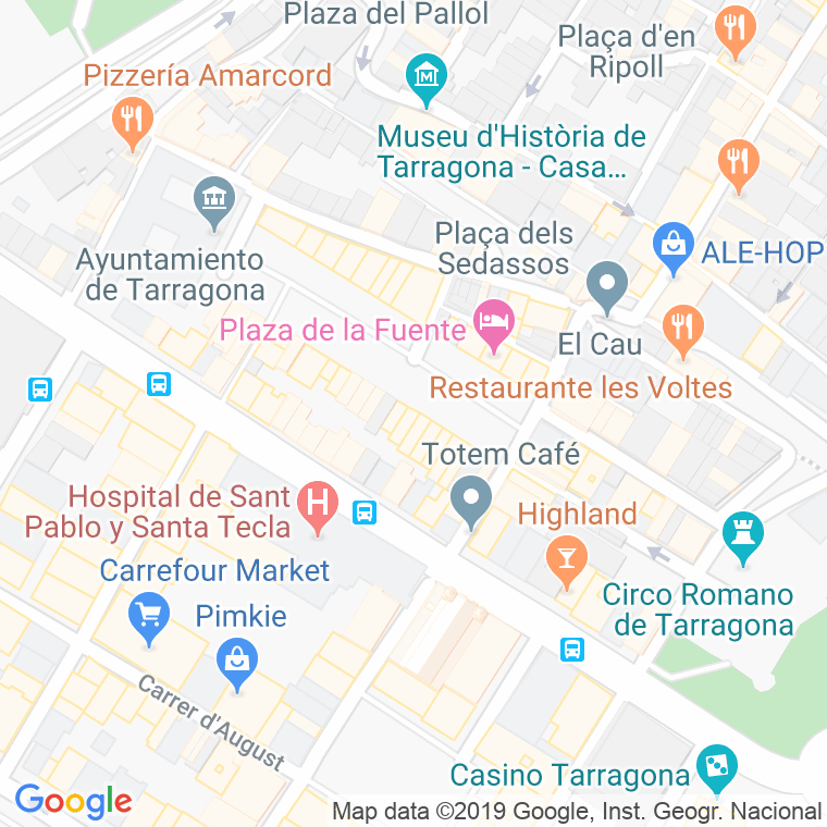 Código Postal calle Forum, plaça en Tarragona