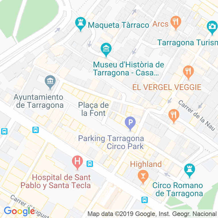 Código Postal calle Palma, De La en Tarragona