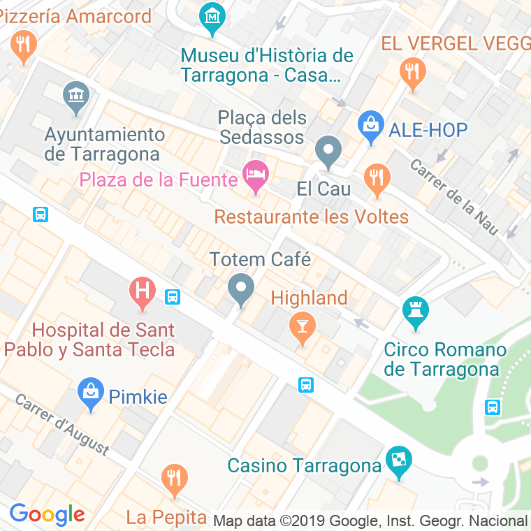 Código Postal calle Portalet en Tarragona