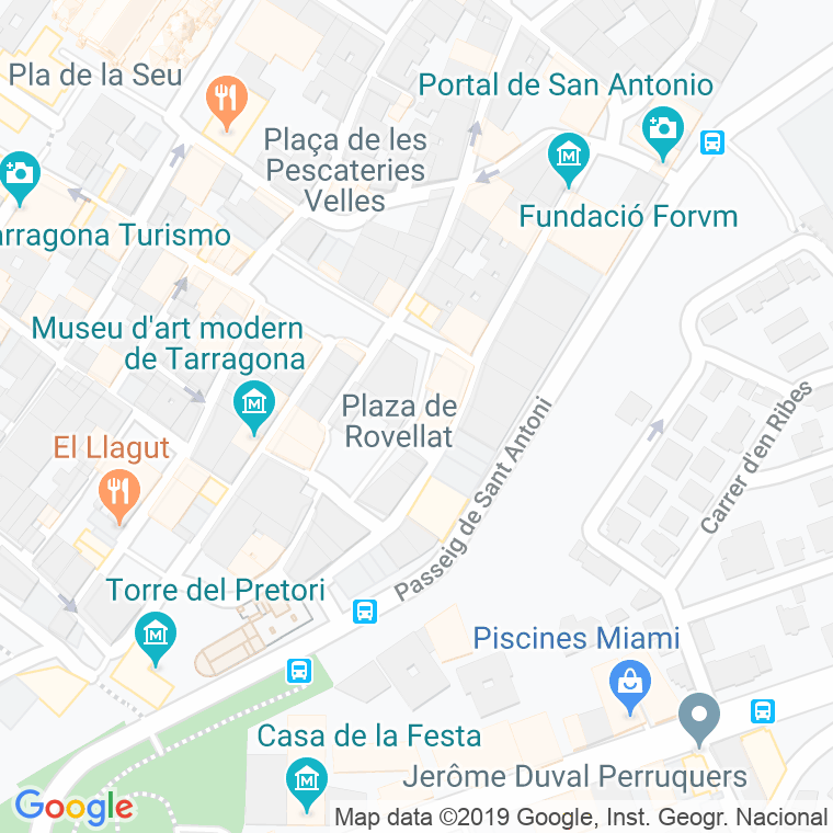 Código Postal calle Rovellat, plaça en Tarragona