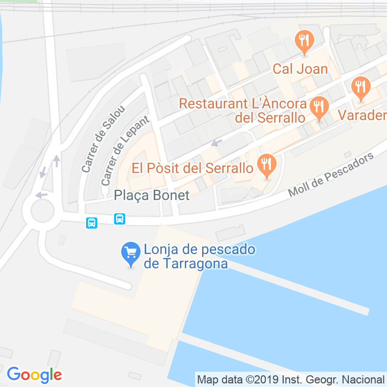 Código postal de Bisbe Bonet, Plaça en Tarragona
