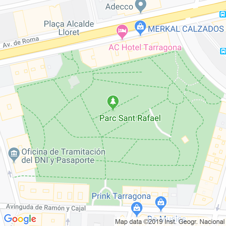 Código Postal calle Parc De La Ciutat en Tarragona
