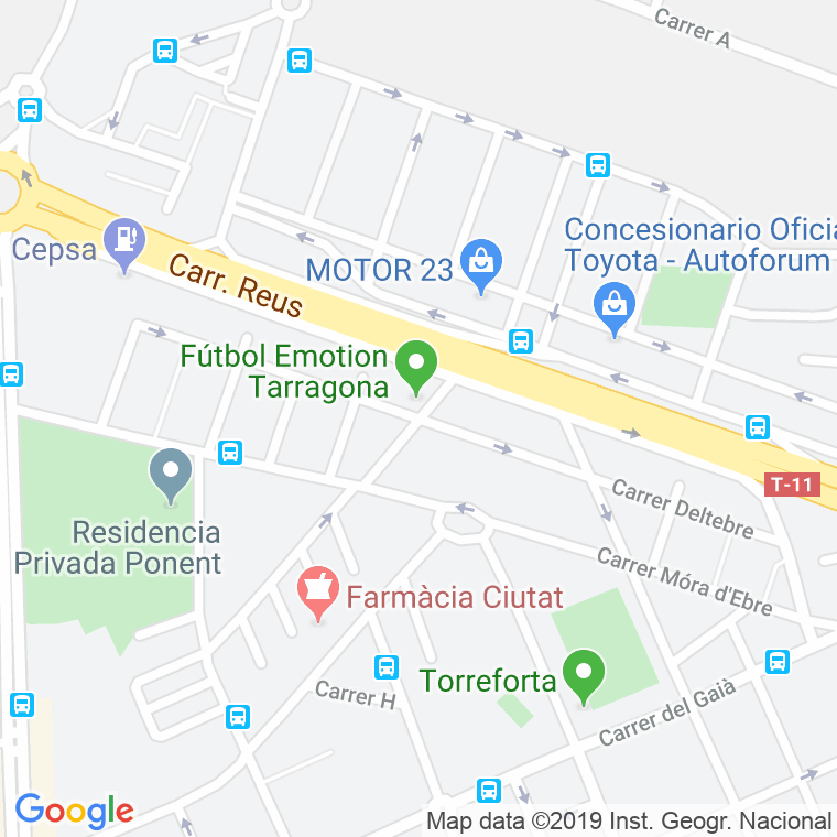 Código Postal calle Deltebre en Tarragona