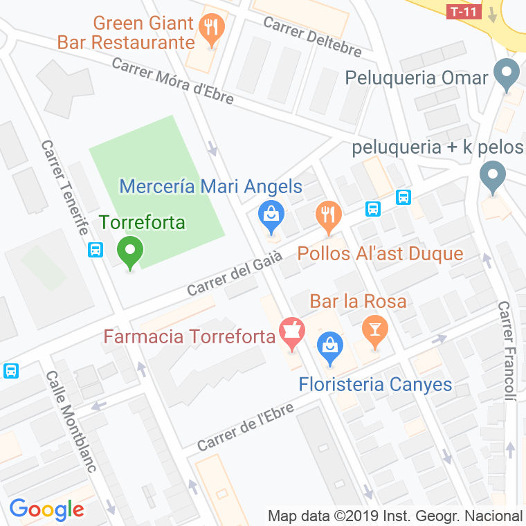 Código Postal calle Gaia, Del en Tarragona