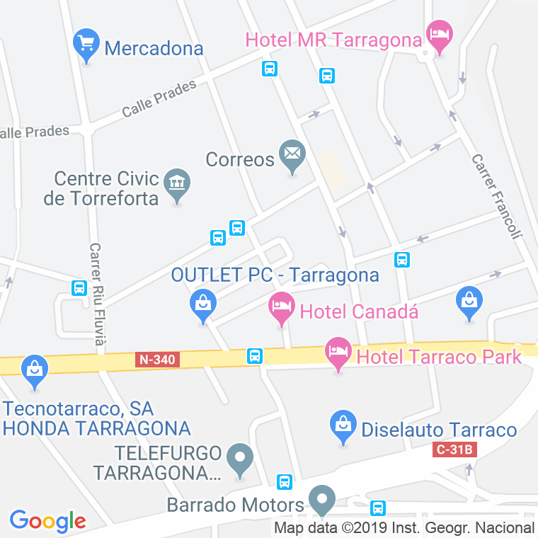 Código Postal calle Garcia Lorca, plaça en Tarragona