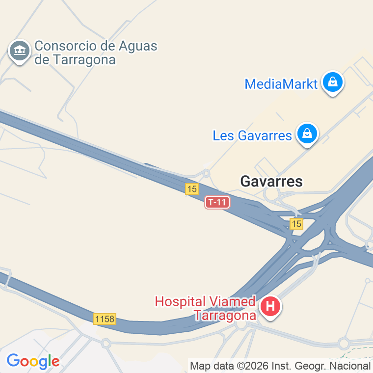 Código postal de Reus, Carretera en Tarragona
