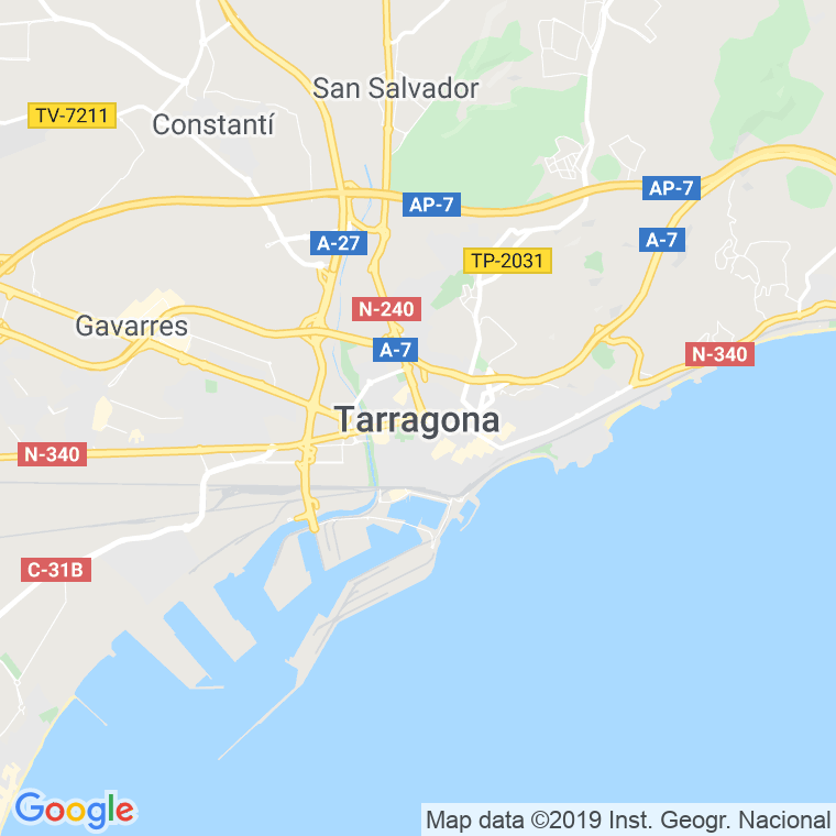 Código Postal calle Codigo Correspondencia Oficial Correos-telegrafos en Tarragona